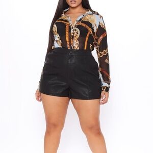 Fashion Nova Black High Waist Shorts
